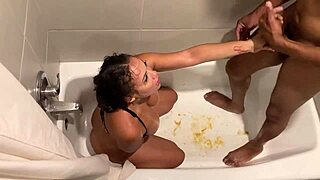 Carmela Clutch got her Latina pussy stuffed with BBC in the shower