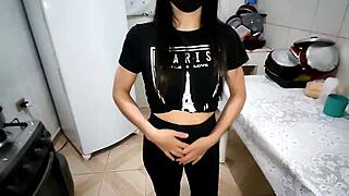 the naughty husband made his young sister-in-law lieny cum hard from anal fucking