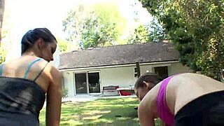 Dani Daniels lures Lily Carter for pussy licking after yoga class. It’s so hot in this gym!