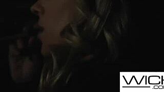 Smokin hot blonde Anna Claire Clouds gets her pussy licked in a passionate lesbian scene.