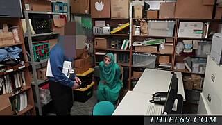 Police Woman Catches Amateur Hijab-Wearing Arab Teen in Theft
