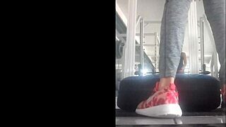 Skinny Mexican Teen Bent Over In The Gym Leggings