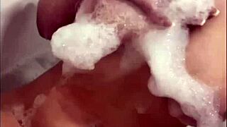 Horny British Coed Brunette Toys Herself To Orgasm In Shower, Squirting Pov