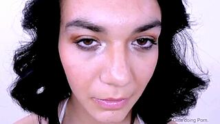 Glamorous brunette model gets fucked during her casting session