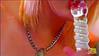 Classic Lesbian Babes Kiss And Suck Glass Toy