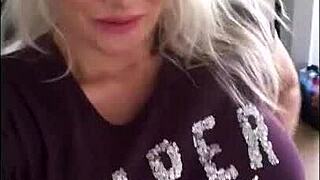 Sophie James reveals big tits in private solo home moments