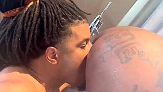 Ebony Babe Boldly Sucks Cock and Licks Balls in Las Vegas