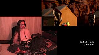 i'm playing naked through the quarry part 3, showing my big tits and ass