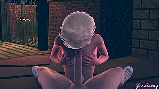 yaoi femboy otsuke masturbates and gets banged on porch in sissy video