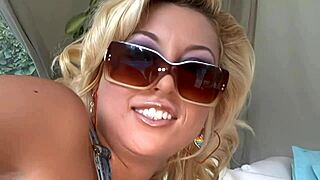 Sexy blonde milf devours a massive cock in wild action.