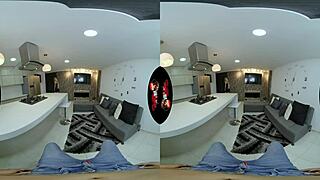 Virtual reality porn featuring a petite Latina getting hardcore