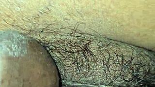 my cute girlfriend rides monster cock in cowgirl position, natural tits bouncing