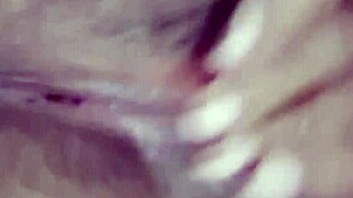 hot milf teases by fingering her wet pussy in solo homemade action