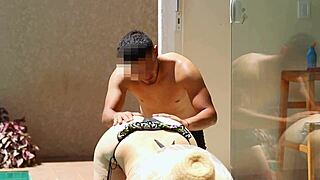 Novinho Put Bronzeador On My Wife, Fucked Her And Cum In Mouth