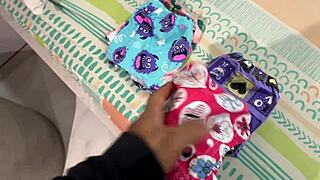 Pervert dad fondles stepdaughter's ass, fucks her deeply