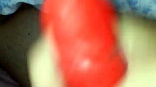 Husband Models Latex Suit With Rubber Sheath For Amateur Costume.