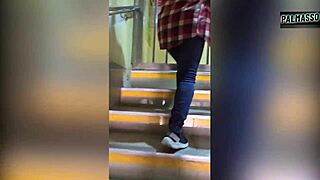 I found a mature woman on the street to break her ass until I dirty my dick?