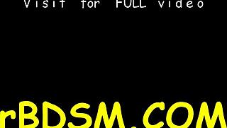 Masked Brunette Slave Punished Hard with BDSM Toys