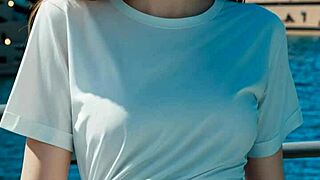 Stunning Australian cutie models lingerie boldly at Sydney Opera House. Watch her dominate the scene!