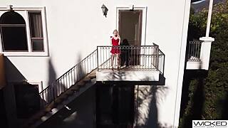 Hey, watch this big-tittied lingerie blonde get pounded hard