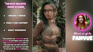 Hot AI-generated babes posing in lingerie collection