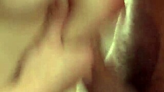 Oh my god, Anastasia Devine gets a huge load shot on her saggy tits!