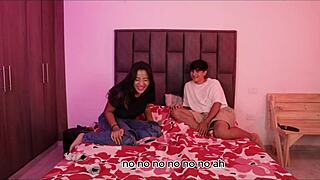 Mishell Gets Fucked by Boyfriend for Losing Game! Watch Her First Time Creampie in POV!