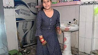 yo, desi girl puja bhabhi riding hard on a monster cock with creampie