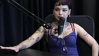 Gravou Uma Suruba with Family Support, Annie Clementine Dominates in Sheer Red POV Scene.