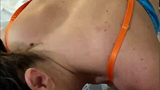 i can't believe how deep i took it in black leather lingerie