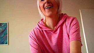 Cute amateur blonde girl gives a hot blowjob in pov, swallowing cum at the end.