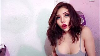 Masturbating in a corner while alone at home, feeling so horny