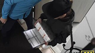 dude, this lustful delivery babe does amazing rimming action on me!