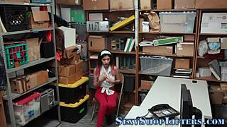 Shoplifting Latina teen gets caught and spunked in hardcore petite reality action.
