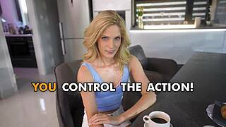 Petite foot fetish nanny in provocative POV action