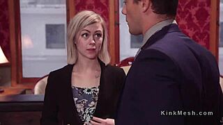 Two Female Slaves Dominated in Rough Anal Threesome