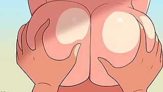 Hey, wanna see Uzaki Hana's hot beach sex with epic titty action?