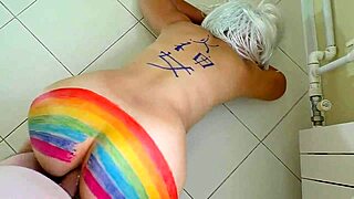 Step Son Fucks Mom's Tight Ass in Garage and Finishes Anal