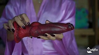 Unboxing those monster dildos and vibrators for solo masturbation fun.