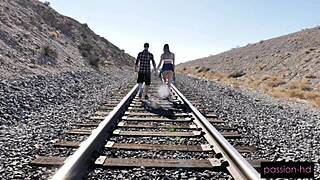 Beautiful Amber Moore is being fucked in her cunt by her boyfriend