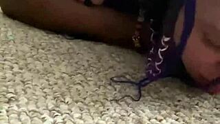 Submissive girl moans while getting broken in by big black cock