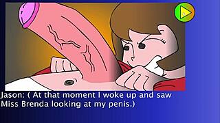 On the couch 3: a fun comic flashing scene with a milf