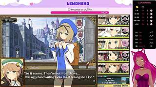 Vtuber lewdneko is playing evenicle, an adult game - Vtuber