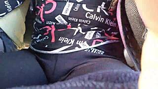 a milf on the bus gets touched by a stranger and ends up doing crazy things