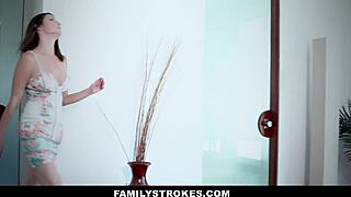 FamilyStrokes - Silvia Saige Catches Stepson Masturbating in Bedroom