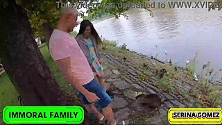 Duck Feeding Leads to Dick Sucking for Serina. She Swallows Dean’s Cream in Hot Homemade Threesome.