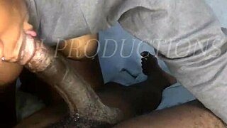 Sloppy teen gives the best handjob with spitting