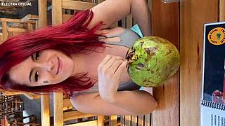 found this hot brazilian and took her to the toilet for gaping ass 😈