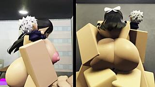 utahime proves he's strong by fucking a hot slut in doggystyle position