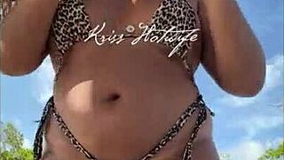 i can’t get enough of showing my big ass on the beach in tiny bikini